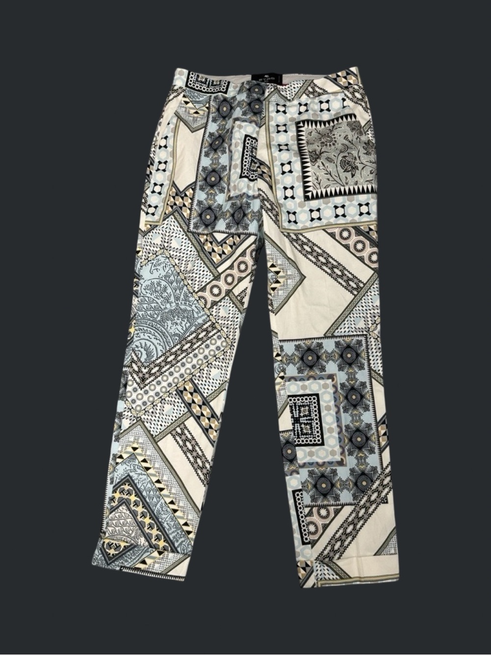 Etro Patchwork Paisley Tailored Trousers 38 Made in Italy fall 2022 collection